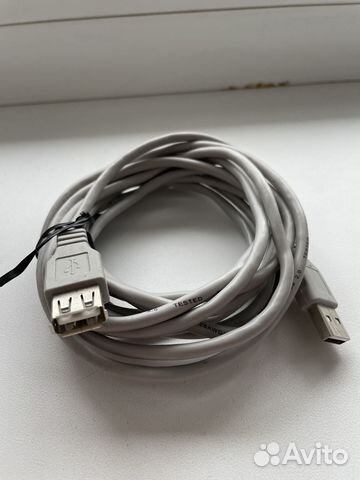 Кабель USB 2.0 - USB 2.0 (папа - мама) длина 3.1м