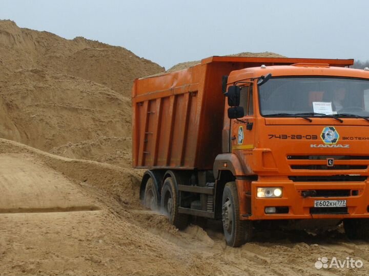 Песок \ Отсев гранитный сеяный с доставкой от 3куб