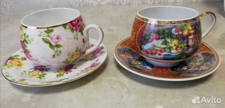 Фарфор чашка с блюдцем чайная пара новая