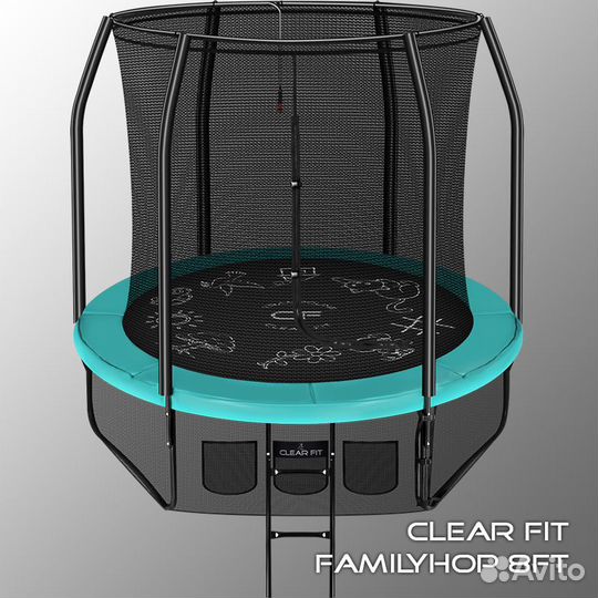 Батут Clear Fit FamilyHop 8Ft