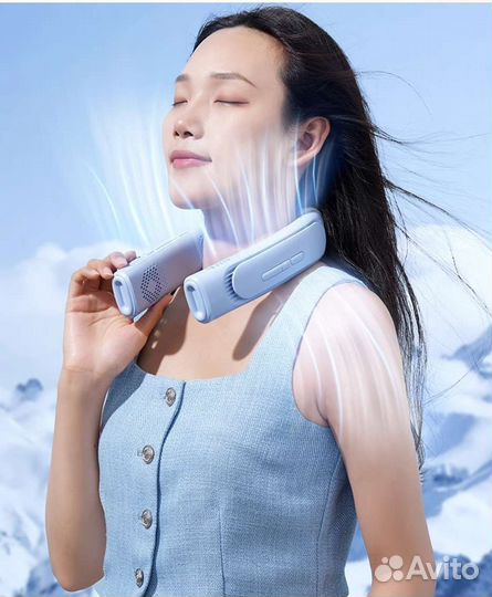 Портативный беспроводной вентилятор на шею