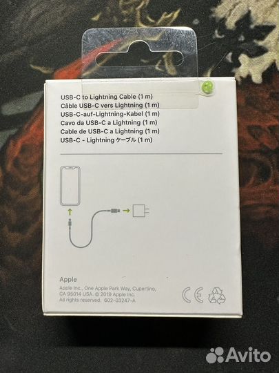 Оригинальный кабель Apple type c lightning