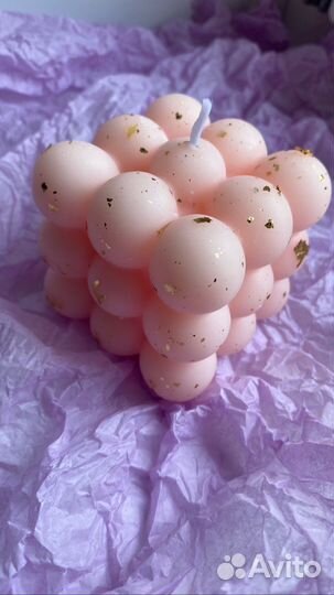 Интерьерная свеча Куб