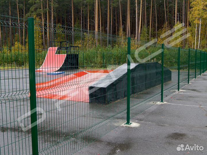 Забор 3D сетка, 3д панель 2,7х1,47 м, д.3 мм, Zn