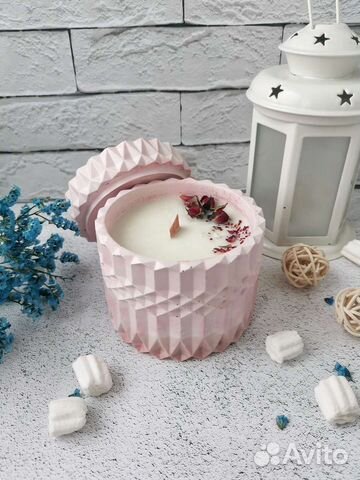 Ароматическая свеча с цветами, аромасвеча подарок