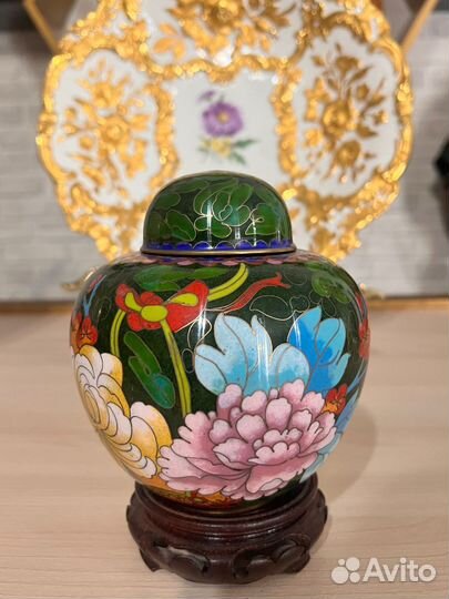 Ваза китай клуазоне