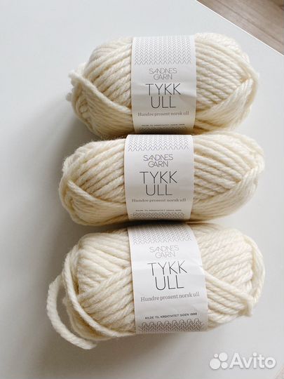 Пряжа Sadnes Garn 100 норвежская шерсть Tykk Ull