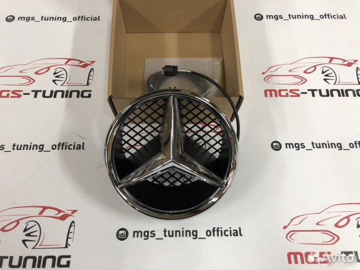 Звезда Mercedes с подсветкой на c-class w205