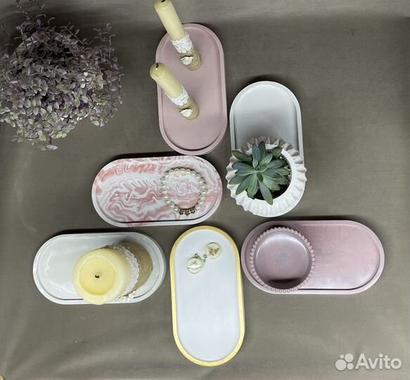 Поднос из гипса