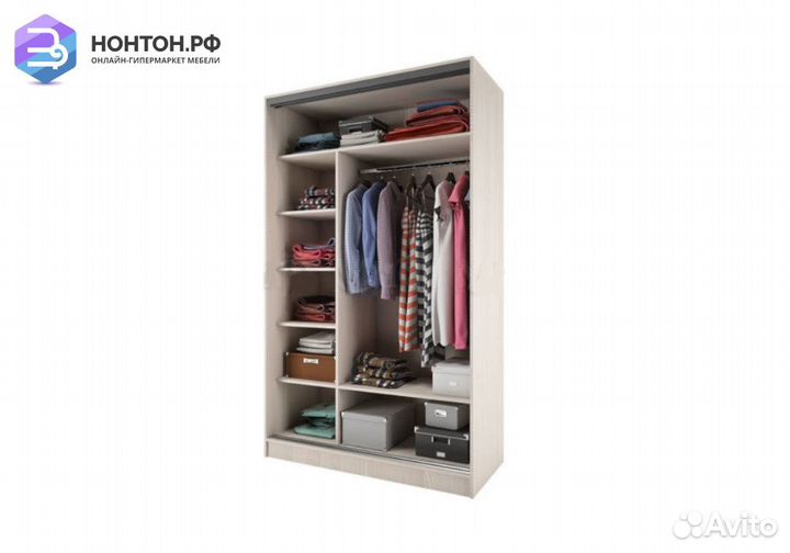Шкаф-купе Тринити-2 сандал светлый