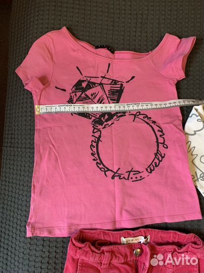 Бейсболка, джинсы, футболка, шорты Benetton 6-7