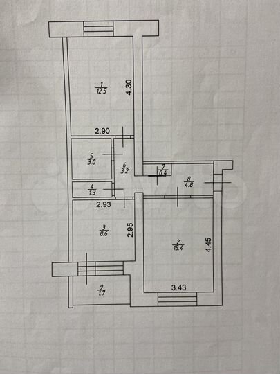 2-к. квартира, 50,9 м², 3/5 эт.