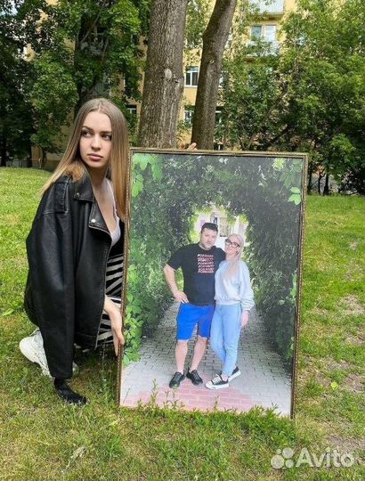 Портрет по фото,печать картин на холсте