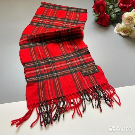 Шарф кашемир в клетку Шотландия