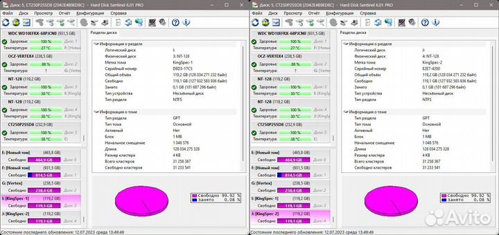 SSD M2 ngff 2242 KingSpec 128Gb