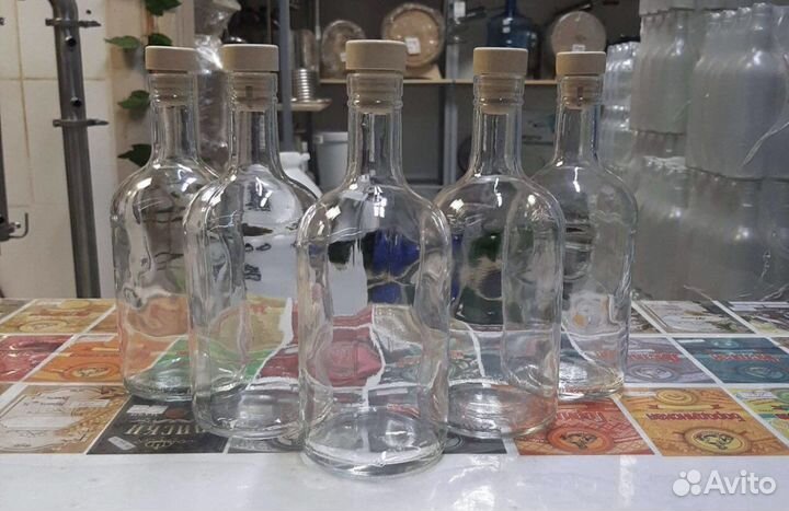 Стеклянная бутылка 0 5 и 1 литр