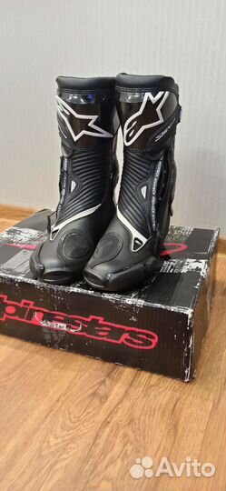 Мотоботы alpinestars smx plus black размер 44