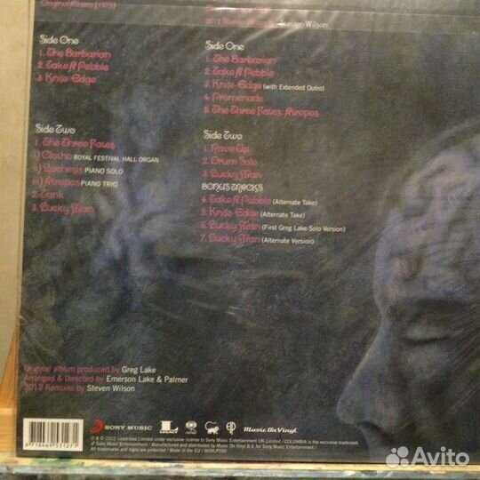 Emerson,Lake&Palmer/ELP,sealed,2Lp,EU,2013