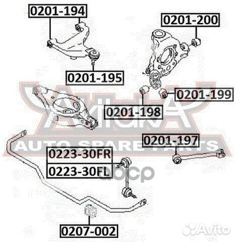 Сайлентблок продольной тяги зад прав/лев 02