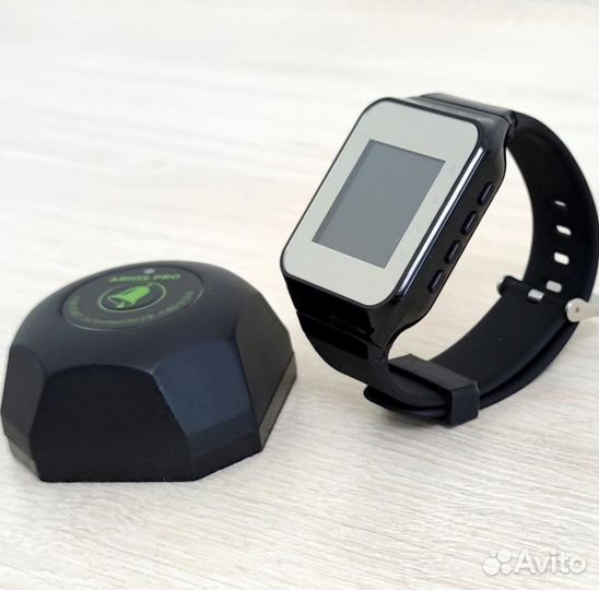 Кнопка вызова официанта Бургер и пейджер часы