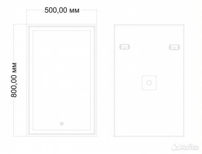 Зеркало с подсветкой ART&MAX ZOE AM-Zoe-500-800-D