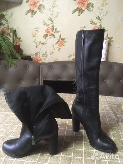 Сапоги женские демисезонные натуральная кожа