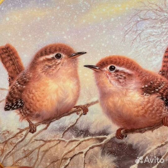 Тарелка из серии Мир птиц в зимнем волшебстве