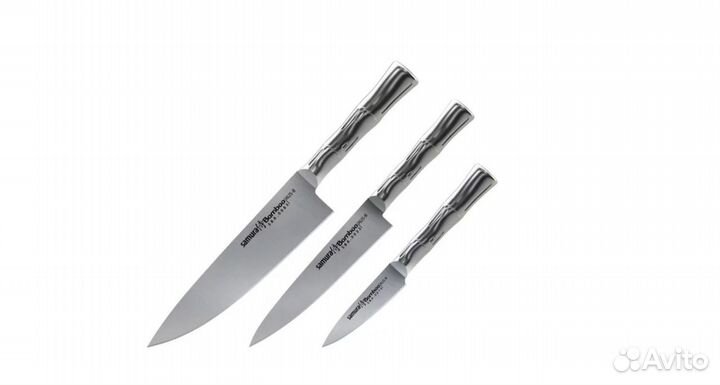 Набор Samura Bamboo 3 ножа SBA-0220/K, серебристый