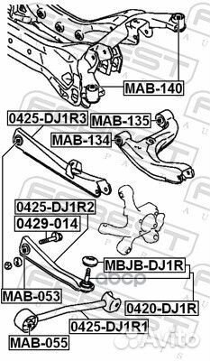 Болт с эксцентриком mitsubishi eclipse DK2/4A