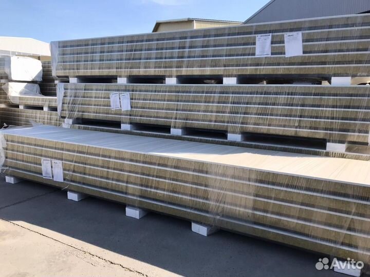 Сендвич панели минвата 100мм