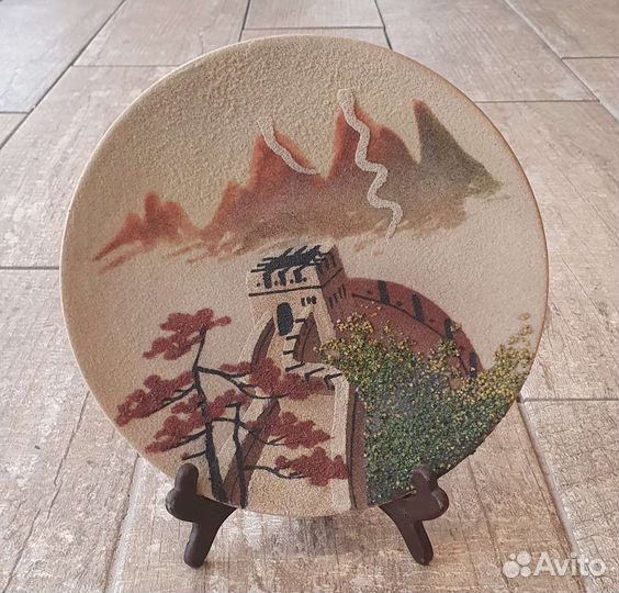 Набор ваз и тарелка керамика ручная работа