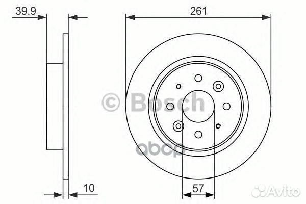 Диск тормозной зад 0986479597 Bosch