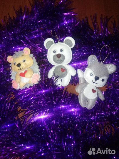 Игрушки новогодние из фетра