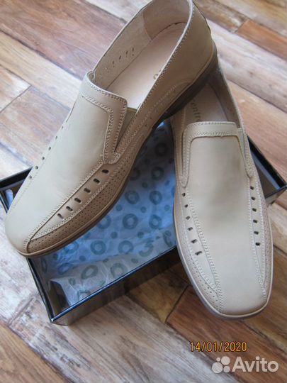 Туфли летние мужские кожаные