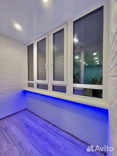 Холодное остекление балкона v-8437