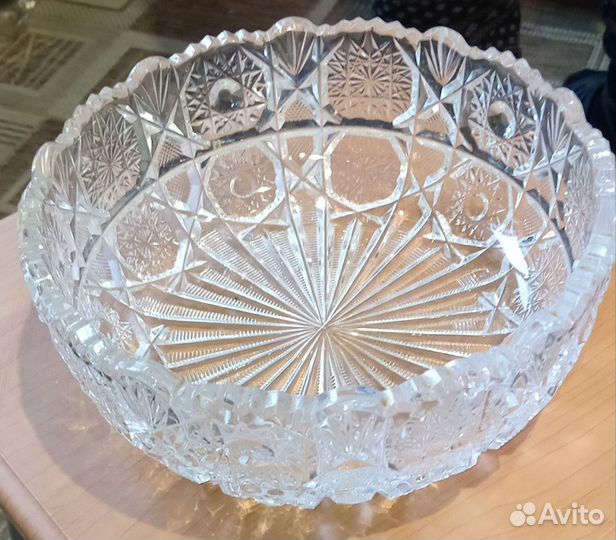Хрустальная ваза, салатник.Большая.СССР