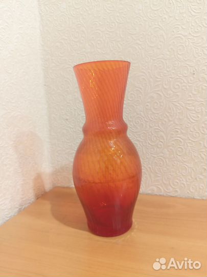 Ваза для цветов СССР цветное стекло