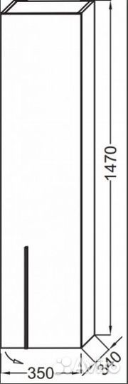 Пенал Jacob Delafon Nouvelle Vague EB3047 белый