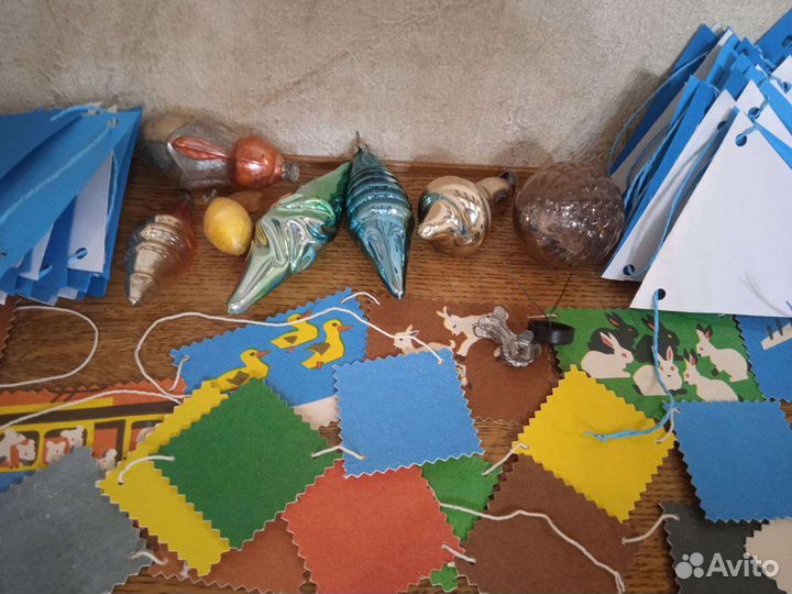 Ёлочные игрушки ссср, бумажная гирлянда