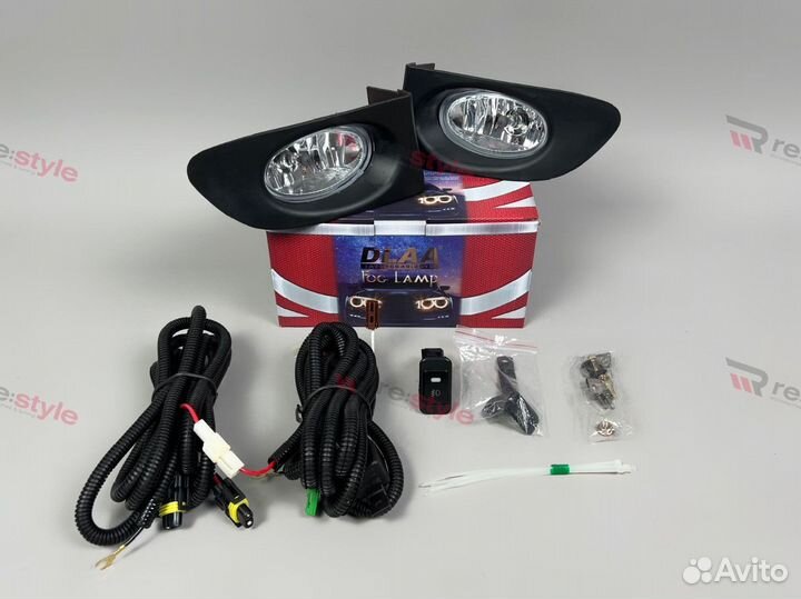 Уст комплект туманок Honda Fit 03-06г