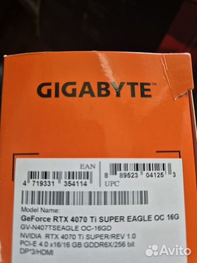 Gigabyte 4070ti super eagle 16gb