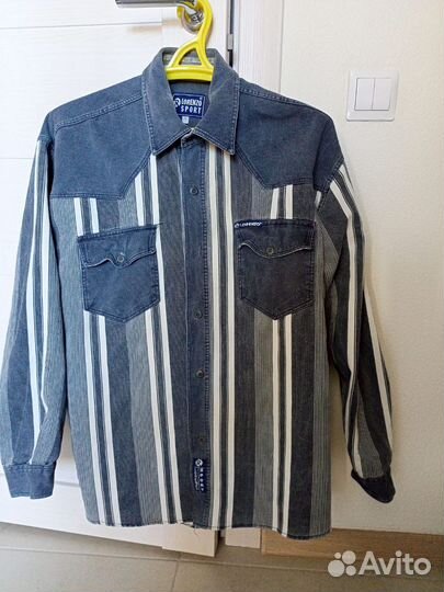 Мужская рубашка джинсовая