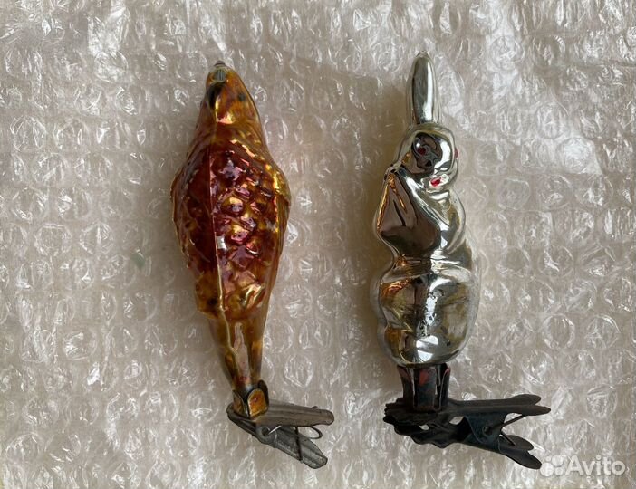 Елочные игрушки СССР на прищепке