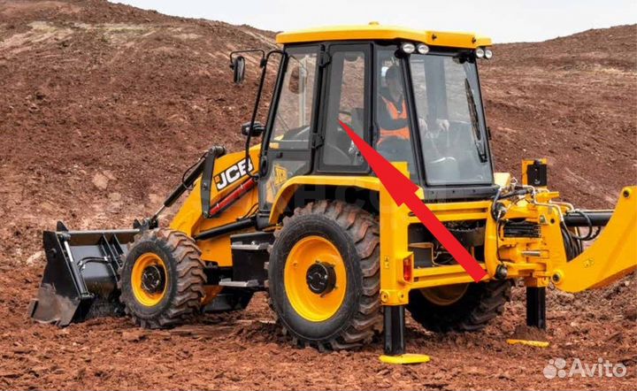 На JCB 3CX/4CX Стекло левое открываемое индия