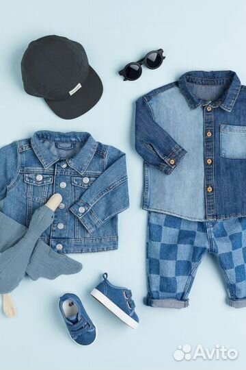 Джинсовая рубашка hm 80