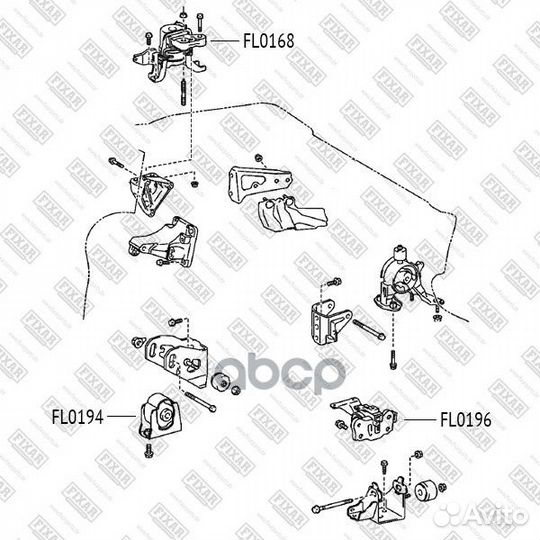 Опора двигателя передняя FL0194 fixar