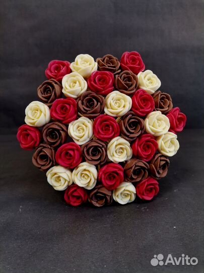 Розы из Бельгийского Шоколада - 37 шт в Букете