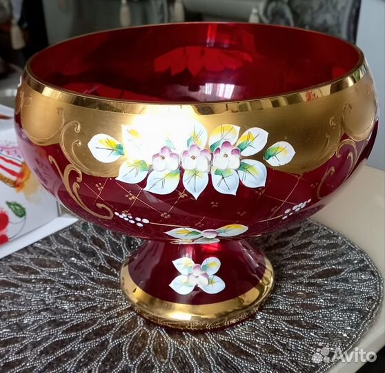 Ваза для фруктов богемия