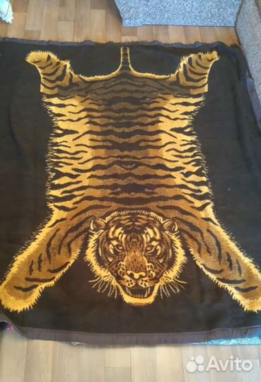 Плед с тигром.Полуторный