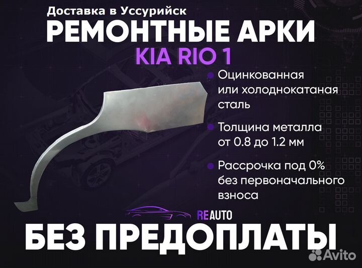 Ремонтные арки на KIA RIO 1